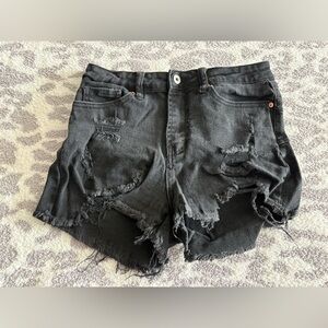 curvy high rise shorts